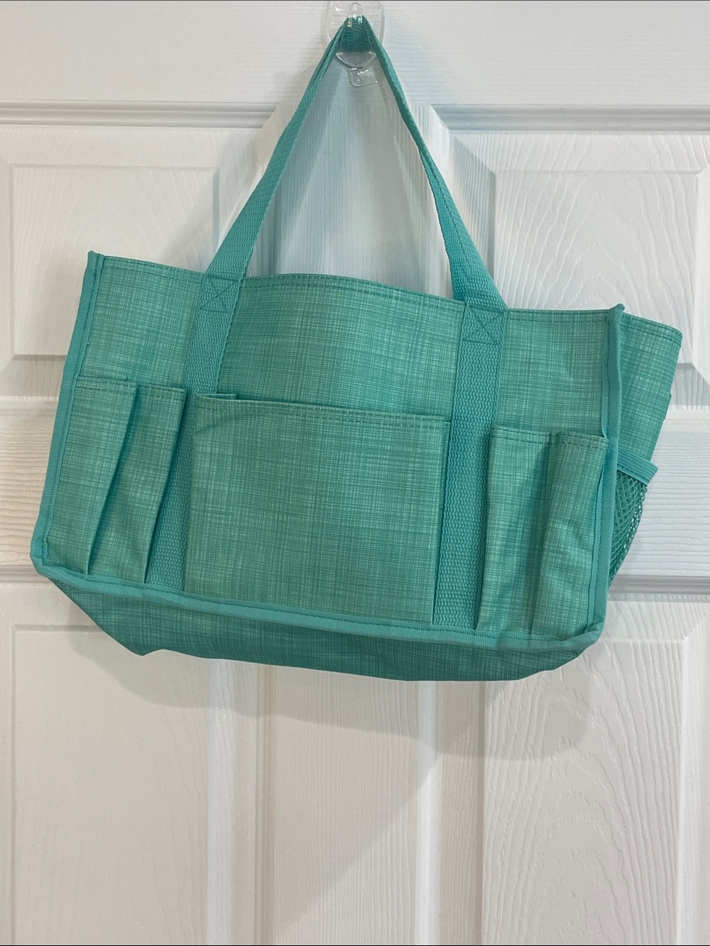 Thirty One keep it caddy Turquoise  cross pop Organizer Tote Bag new